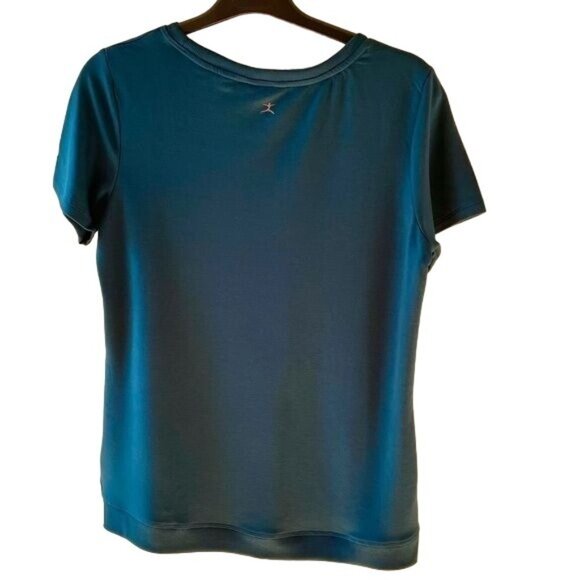 Danskin Tulip Hem Short Sleeved Tunic for Women Sz M in Deep Teal - Picture 5 of 11